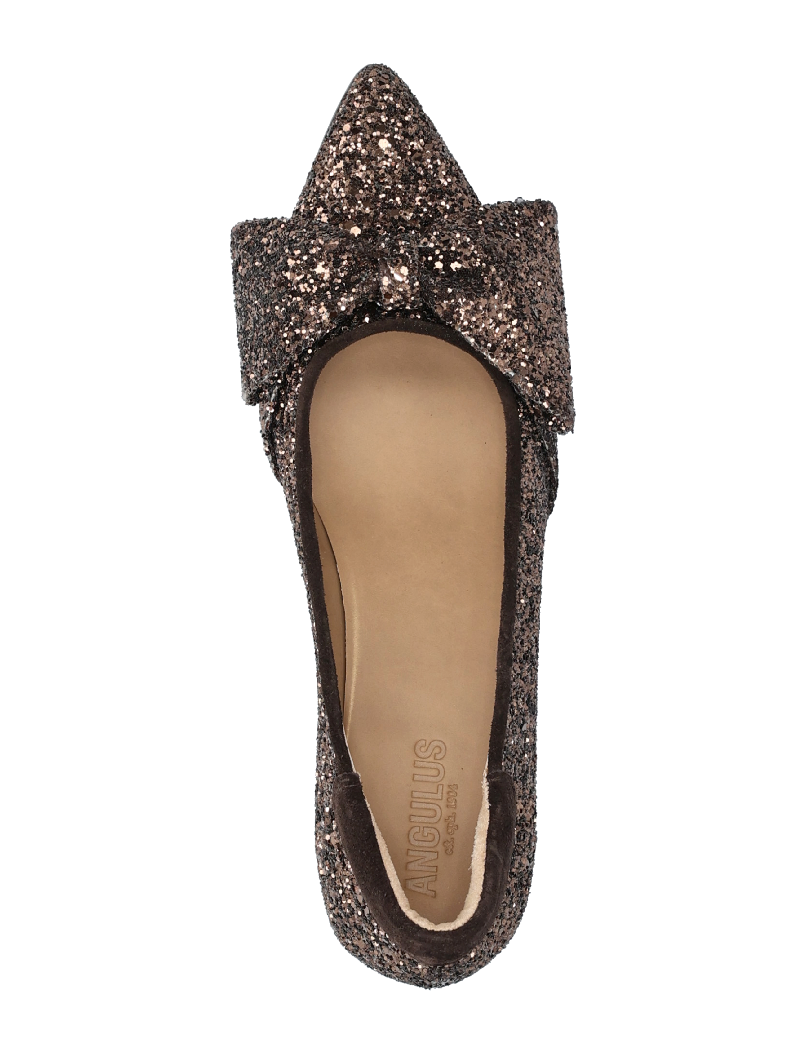 ANGULUS - Pump - pumps - 2487/2193 brown glitter/dark b - 4