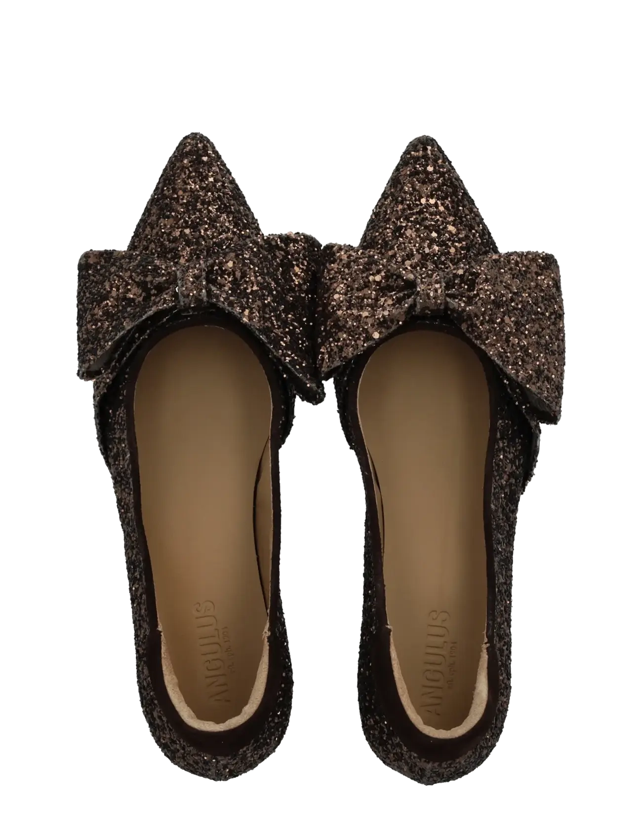ANGULUS - Pump - 2487/2193 brown glitter/dark b - 3