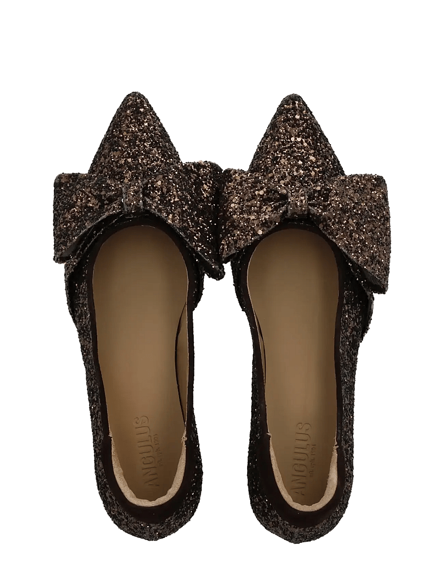 ANGULUS - Pump - pumps - 2487/2193 brown glitter/dark b - 3