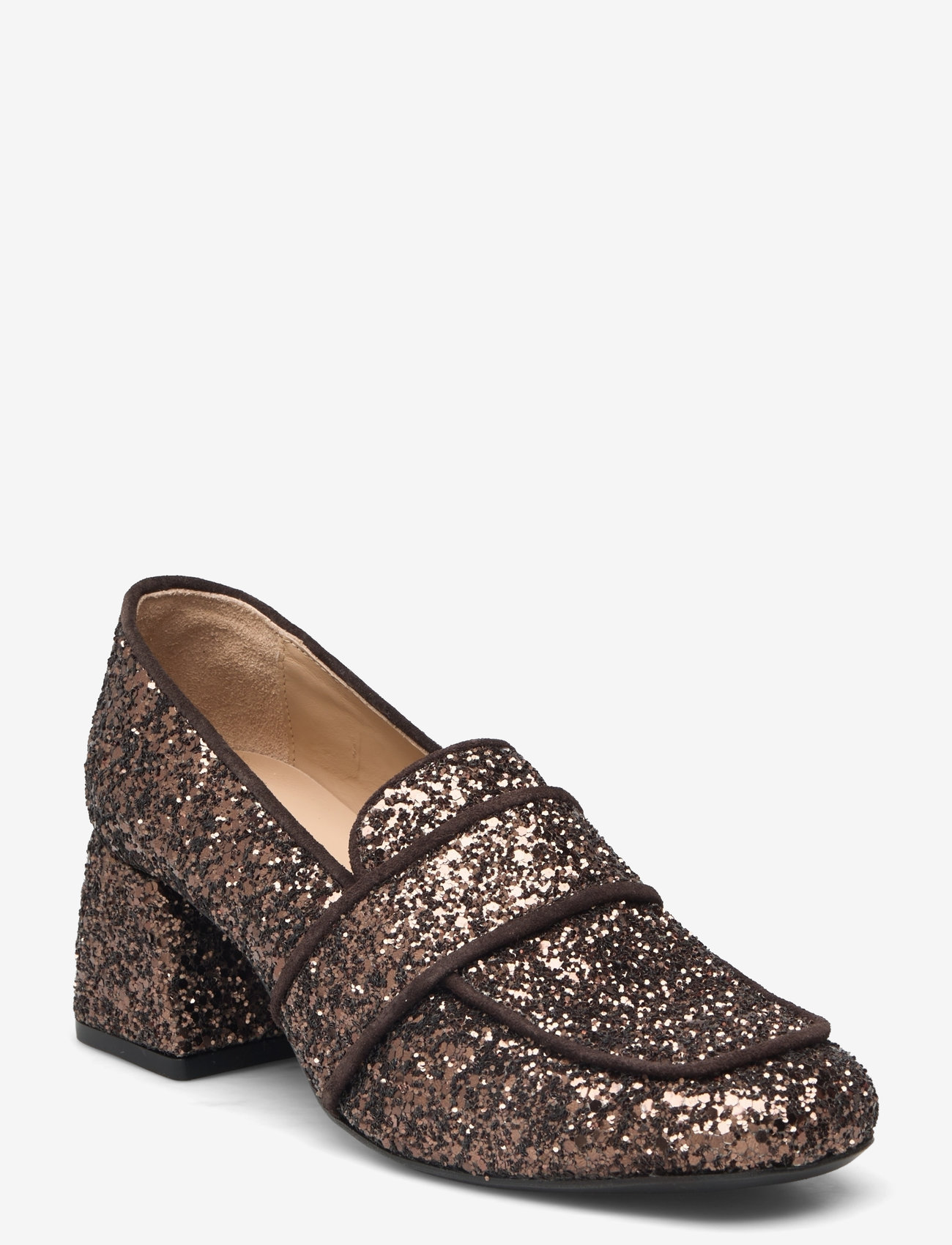 ANGULUS - Loafer - loafers med hæl - 2487/2193 brown glitter/dark b - 0