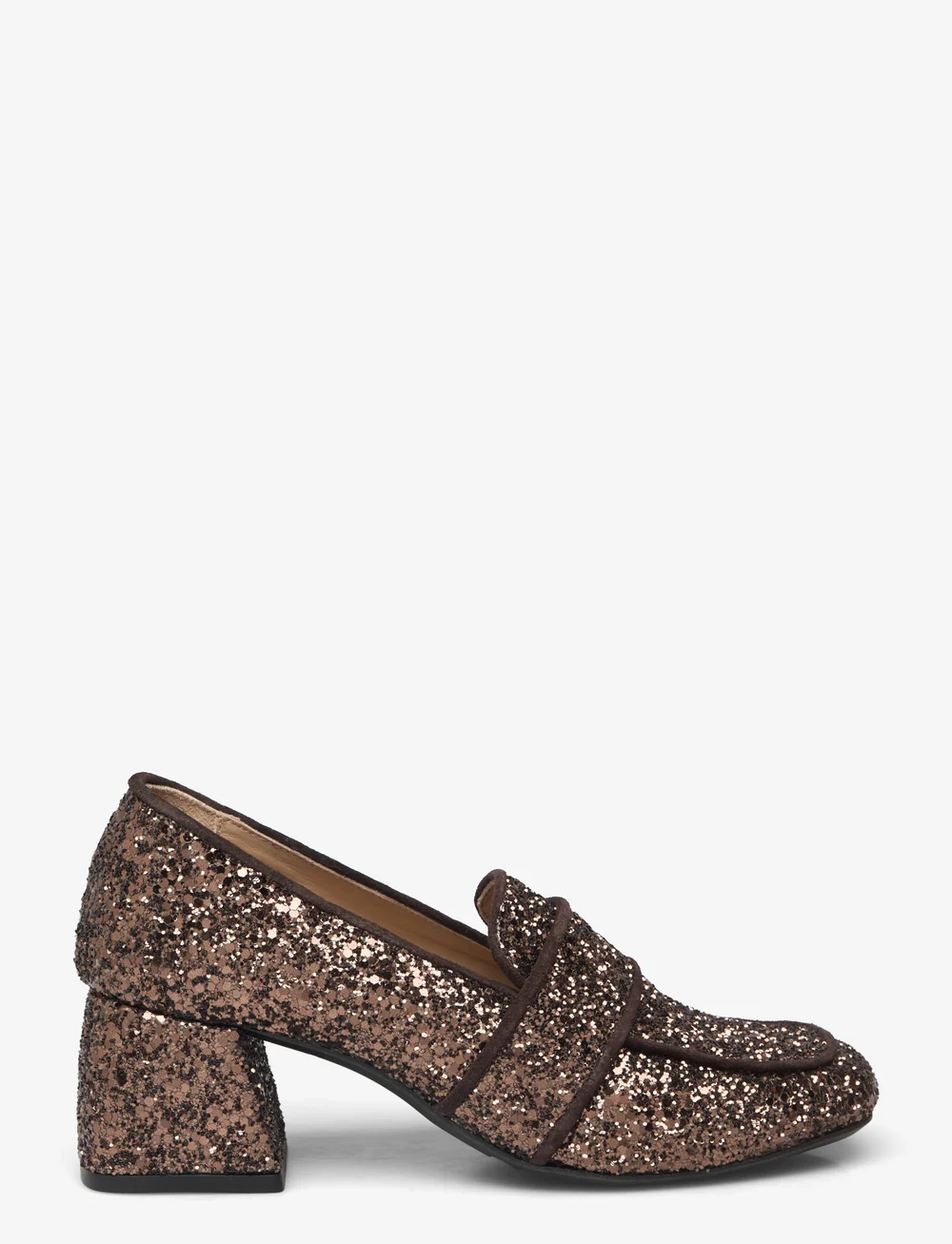 ANGULUS - Loafer - loafers med hæl - 2487/2193 brown glitter/dark b - 1