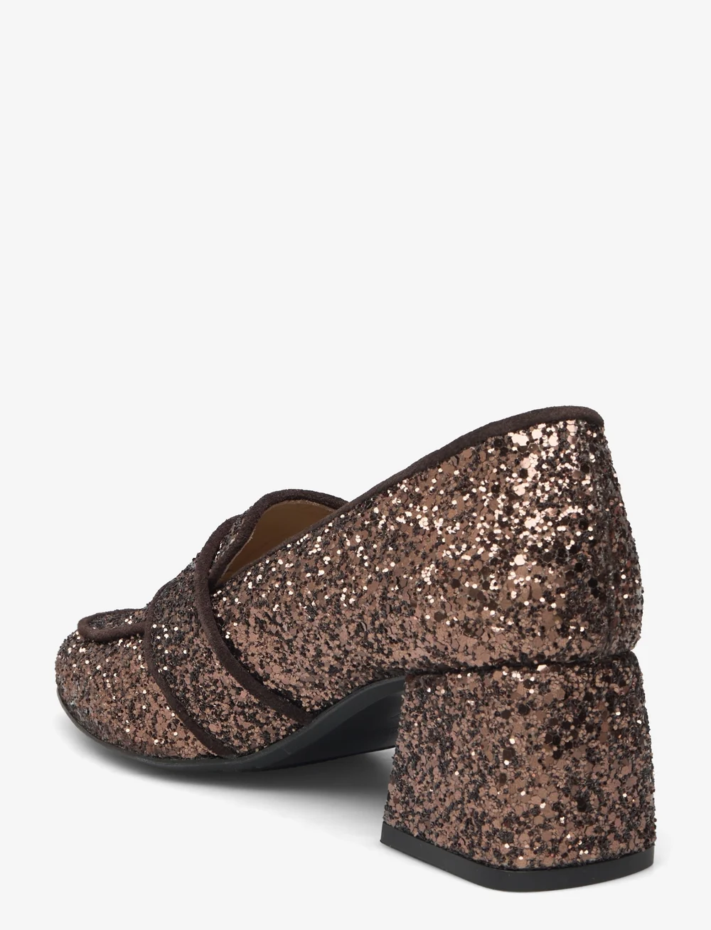 ANGULUS - Loafer - loafers med hæl - 2487/2193 brown glitter/dark b - 2