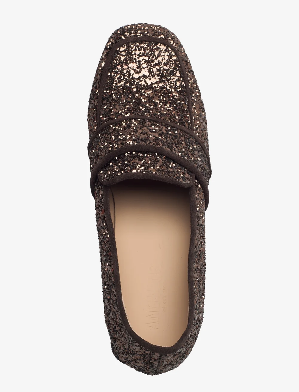 ANGULUS - Loafer - loafers med hæl - 2487/2193 brown glitter/dark b - 3