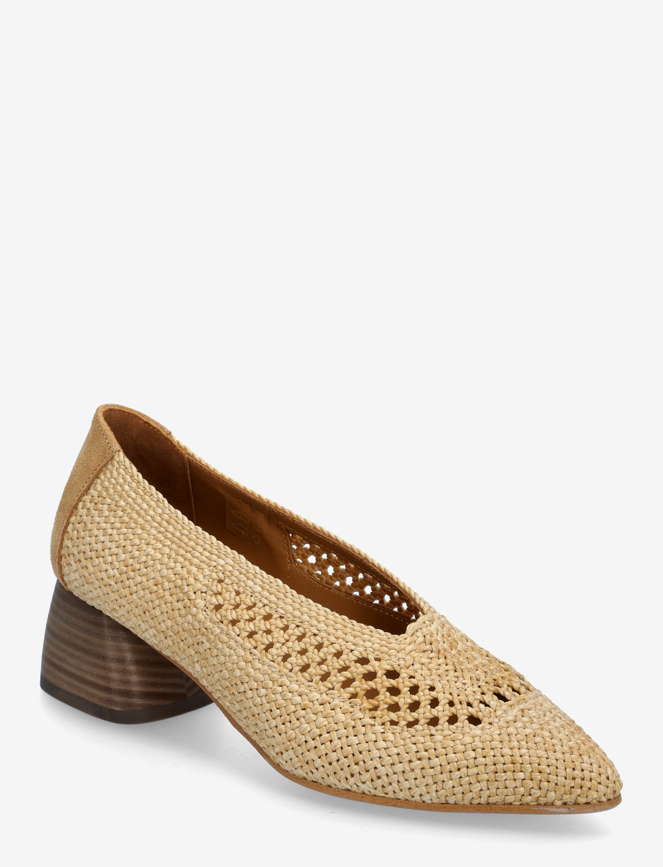 ANGULUS - Pump - stiletter & pumps - 3611/2740 corn raffia/camel - 0