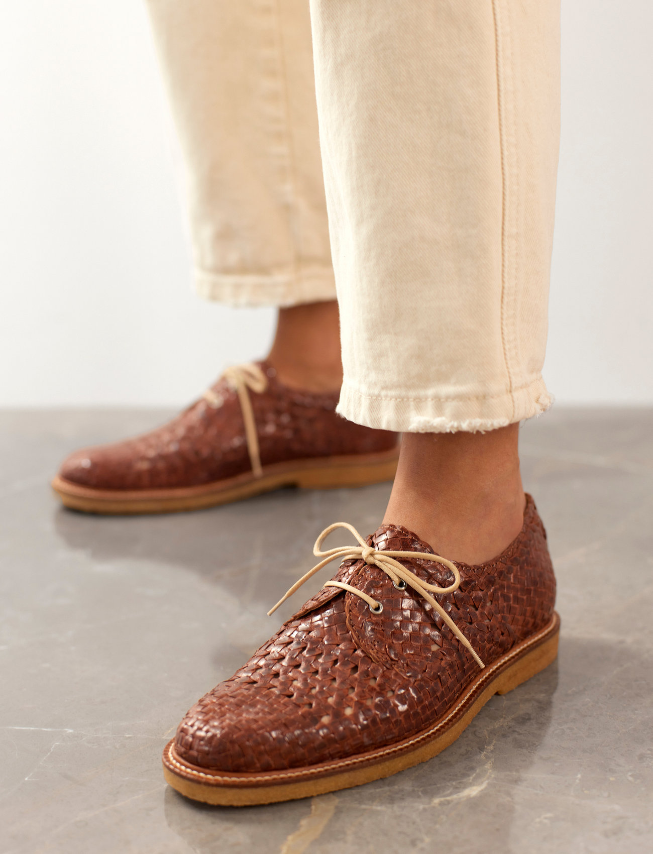 ANGULUS - Loafer - nordic style - 2855 terracotta braid - 0