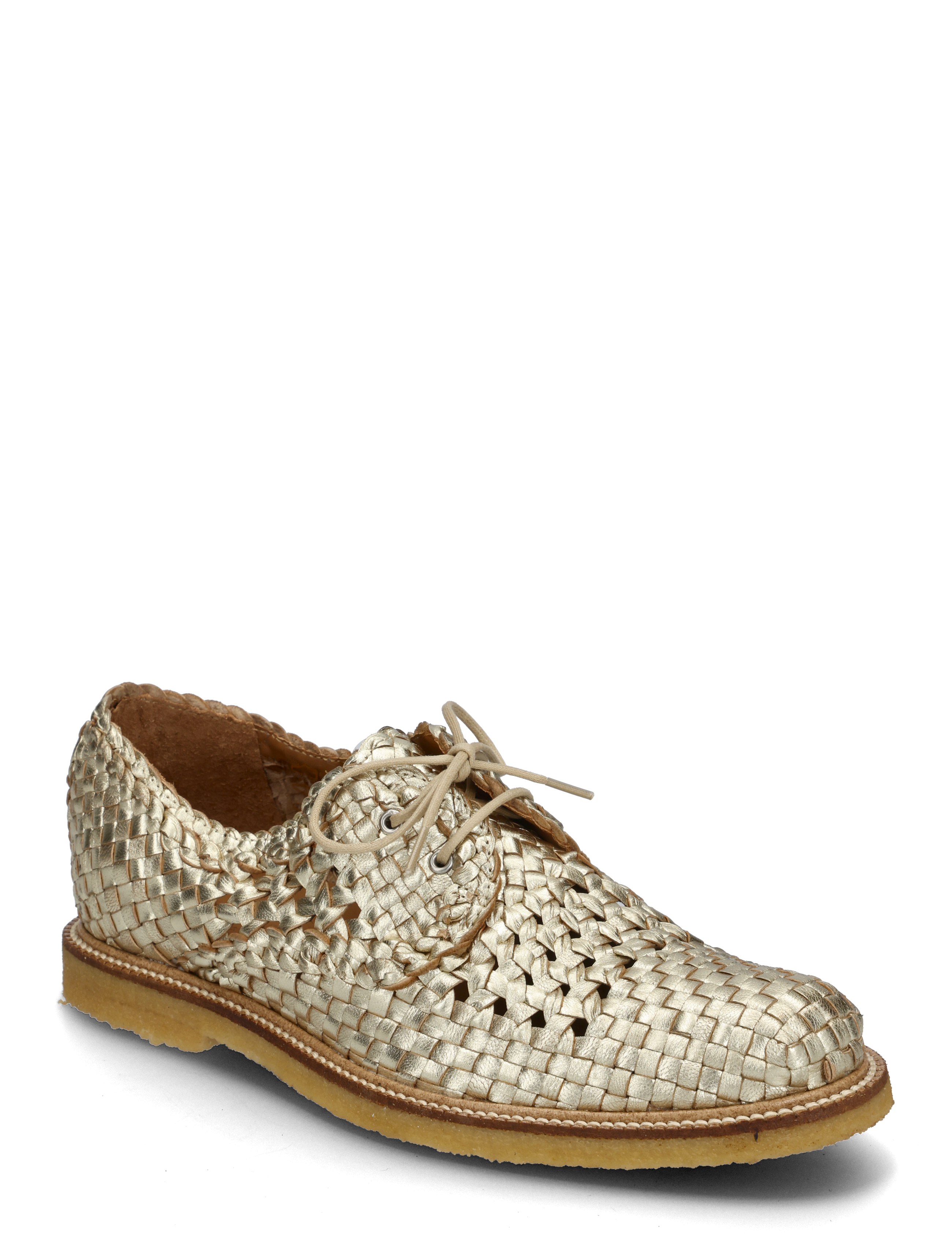 ANGULUS Schuhe Flat With Lace, 37.5, Flats, Gold - Laced Schuhe, Frauen