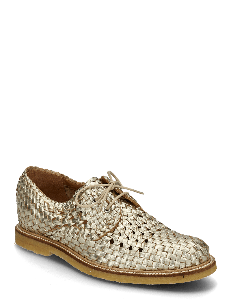 ANGULUS - Shoes - flat - with lace - fashion trends - 3612 gold braid - 0