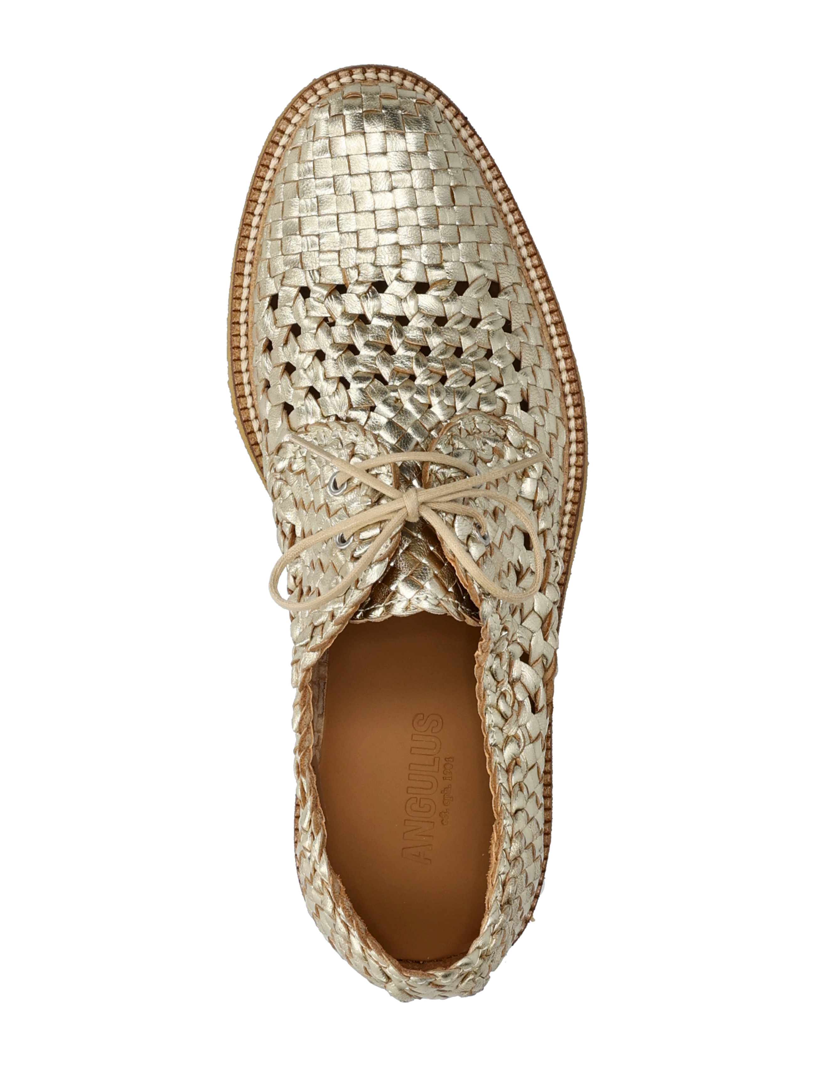 ANGULUS - Shoes - flat - with lace - fashion trends - 3612 gold braid - 3