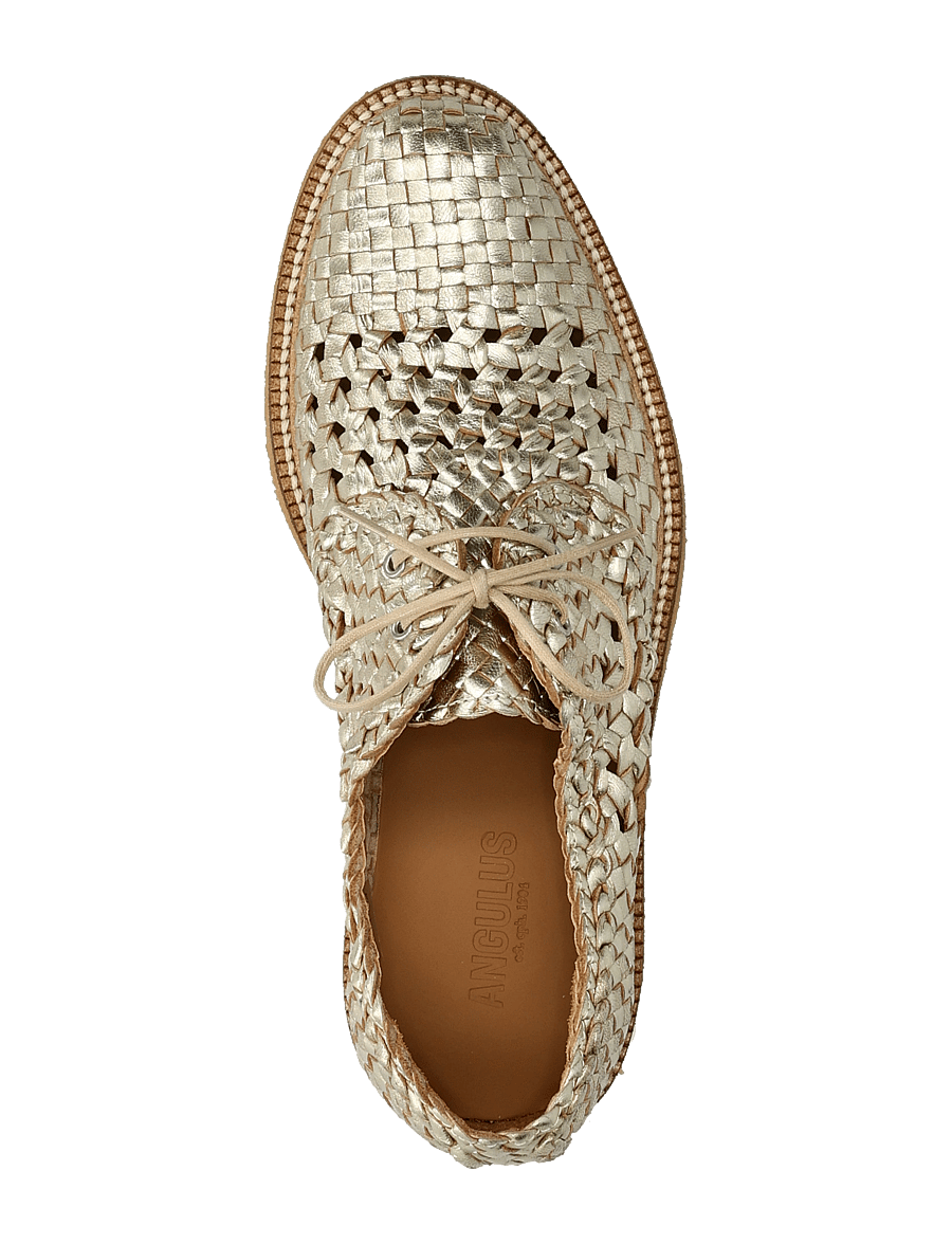 ANGULUS - Shoes - flat - with lace - fashion trends - 3612 gold braid - 3