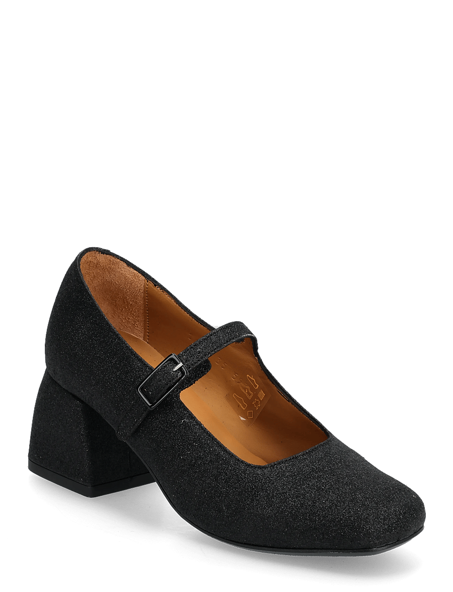 ANGULUS - Shoes - heel - with buckle - særlige begivenheder - 3605 black fine glitter - 0