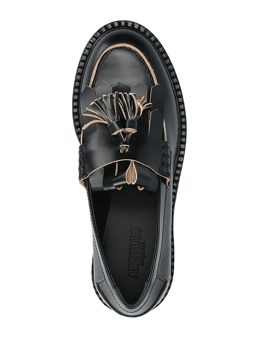 ANGULUS - Loafer - modetrender - 2968 black/light brown backsid - 3