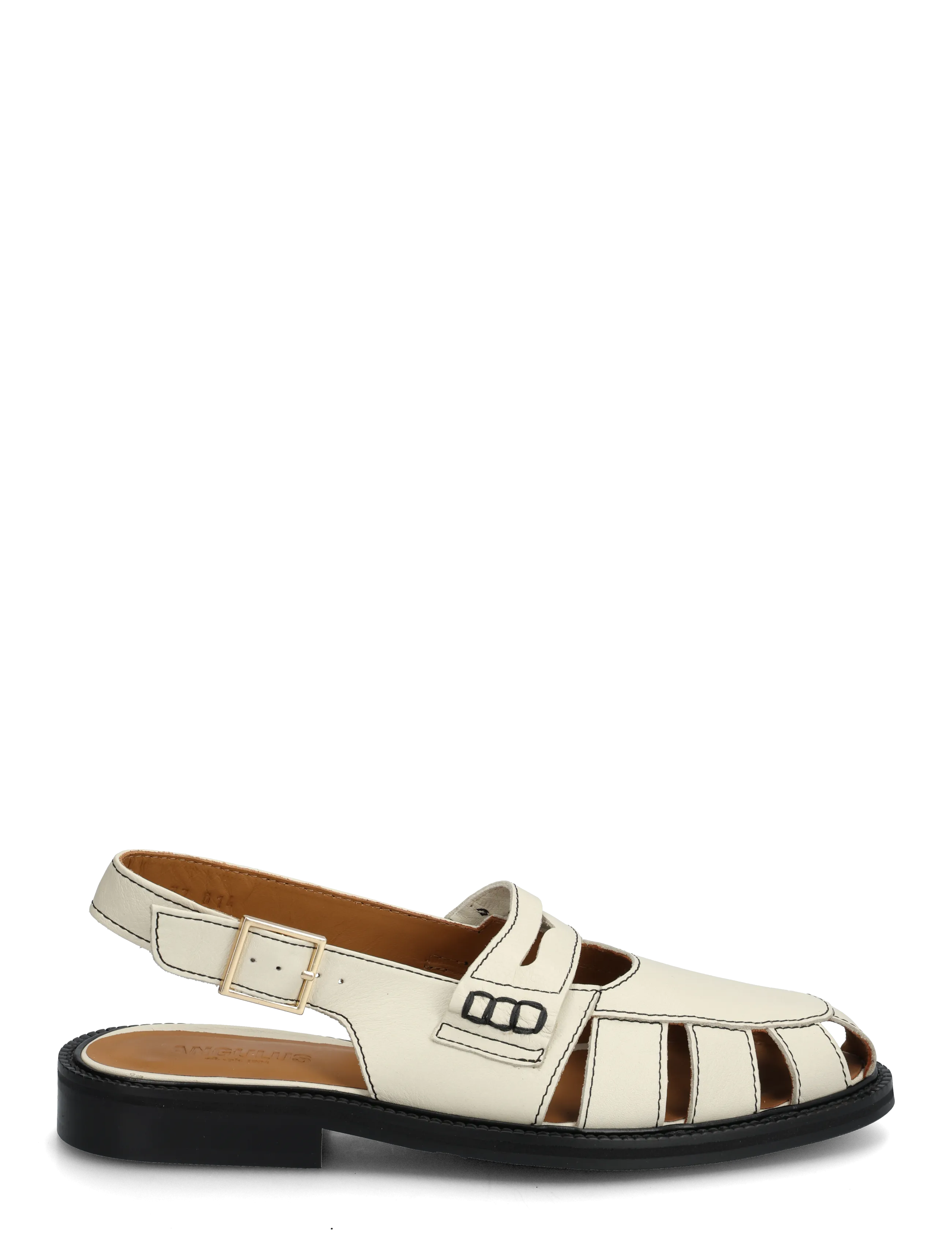 ANGULUS - Loafer - kontsata sandaalid - 4636 oatmilk - 1