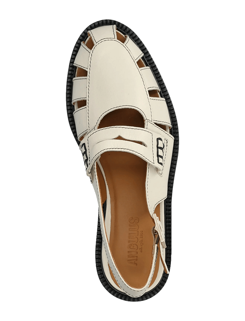 ANGULUS - Loafer - flade sandaler - 4636 oatmilk - 3