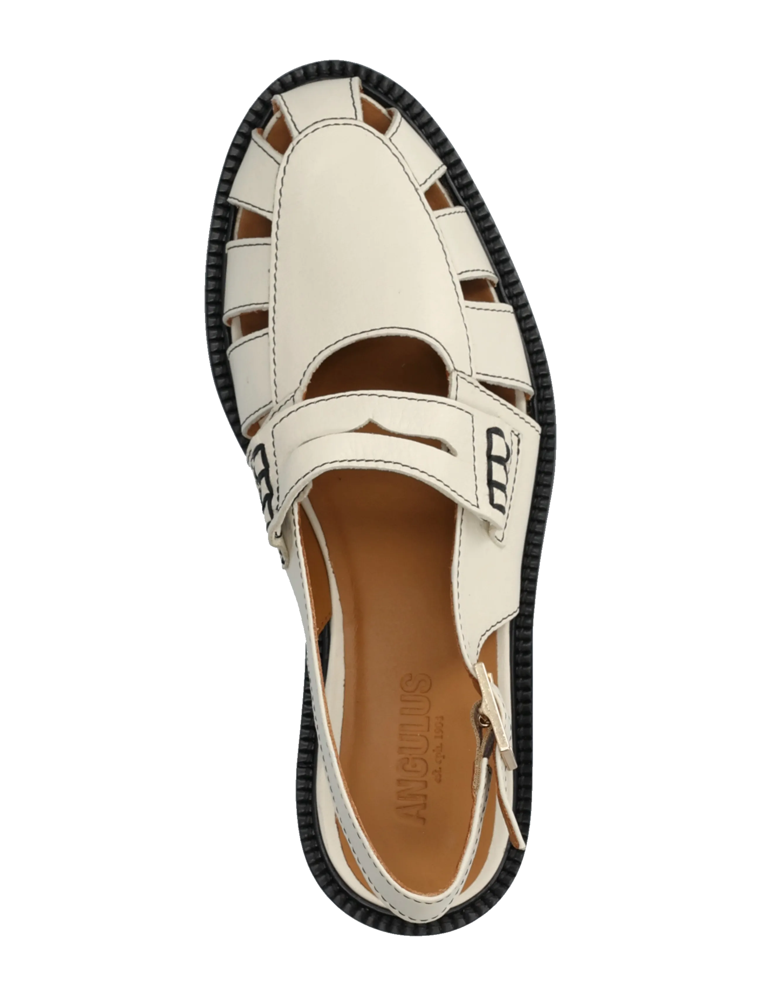 ANGULUS - Loafer - kontsata sandaalid - 4636 oatmilk - 3