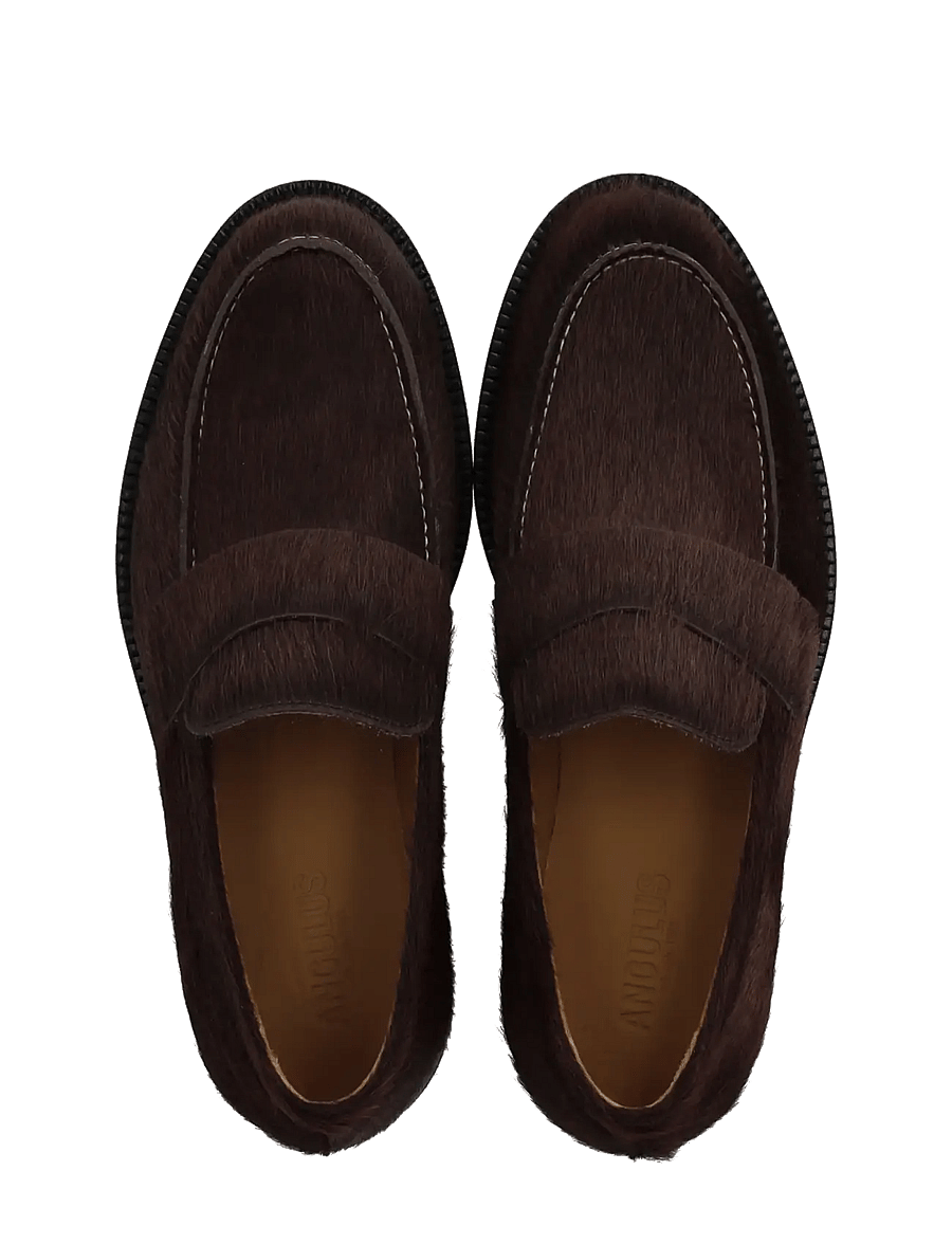 ANGULUS - Loafer - moetrendid - 4725 dark brown pony - 3