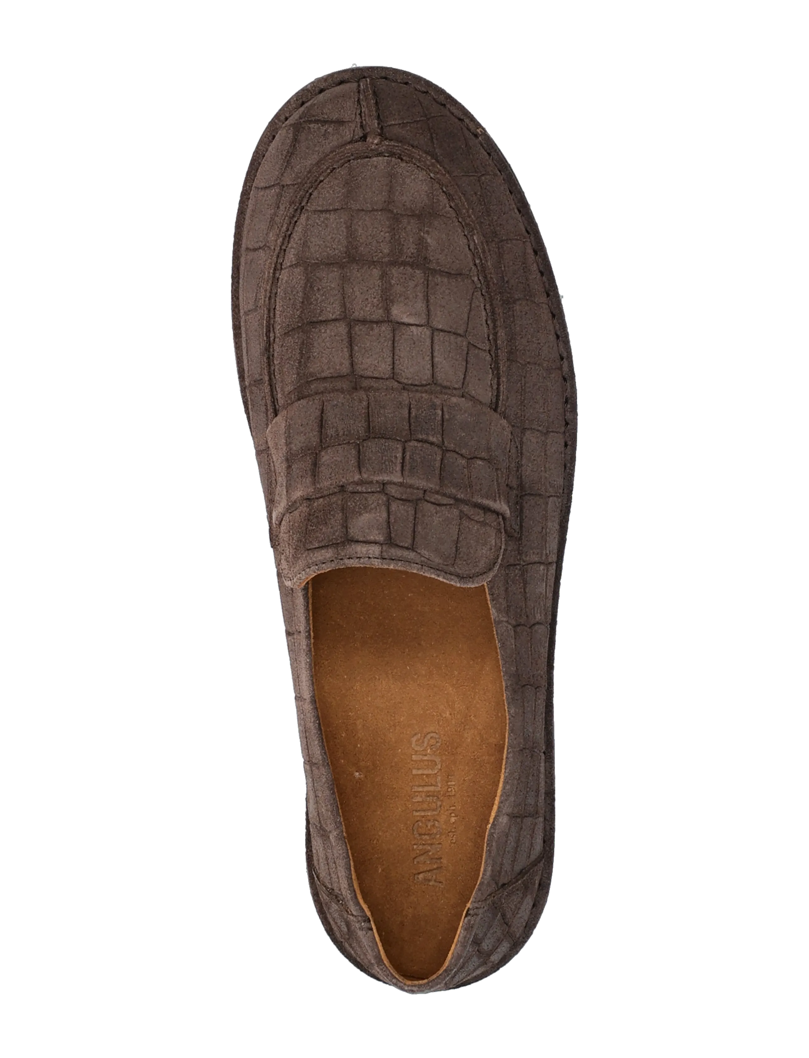 ANGULUS - Loafer - nevarstomieji bateliai - 4640 dark brown croco - 3