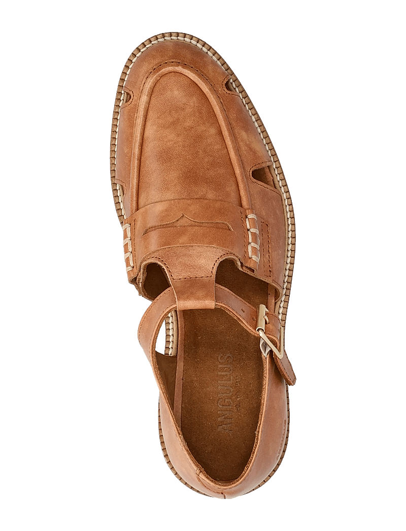ANGULUS - Loafer - platta sandaler - 3637 tan - 2