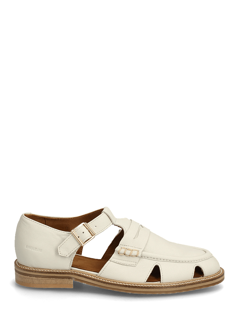 ANGULUS - Loafer - flache sandalen - 4636 oatmilk - 2