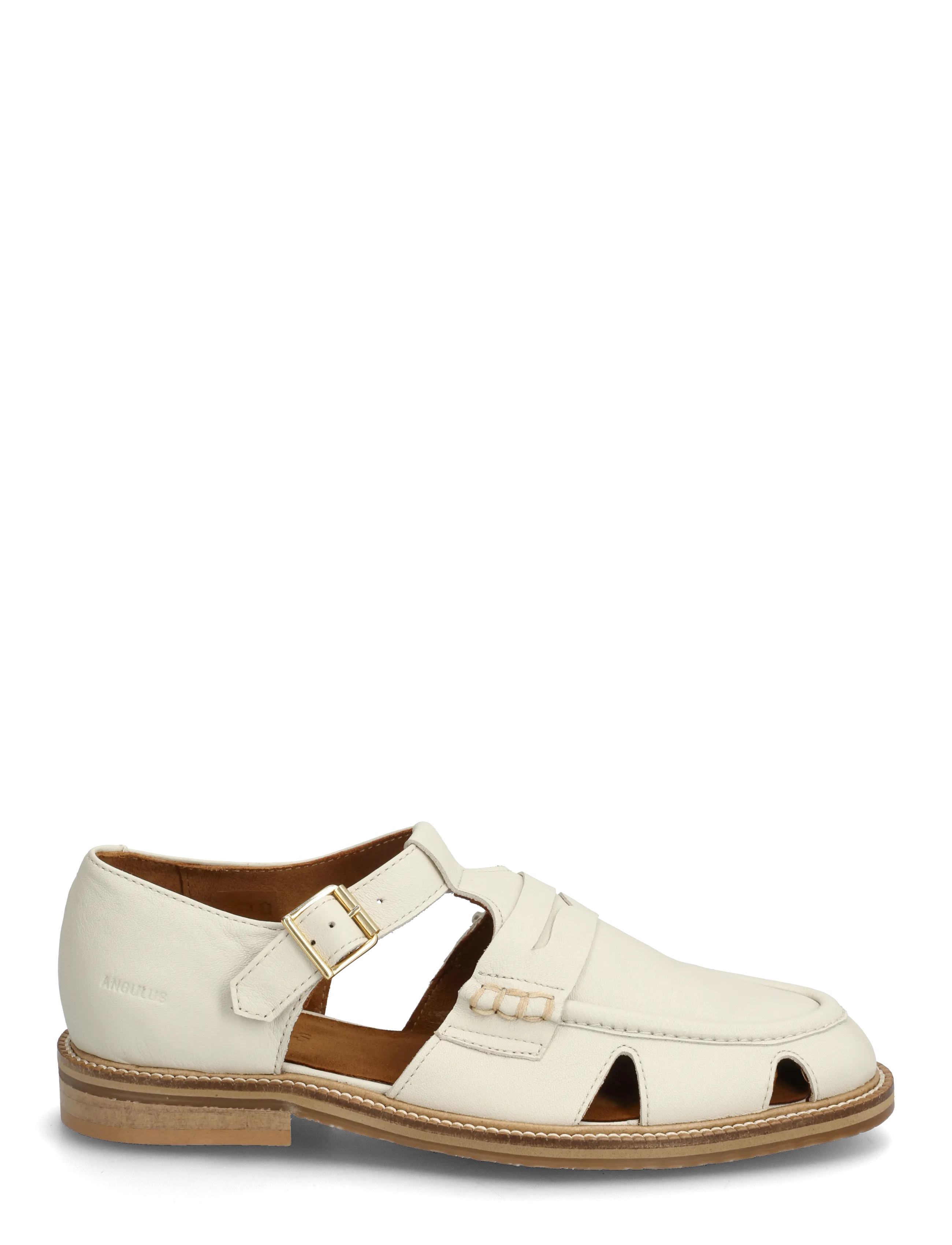 ANGULUS - Loafer - flache sandalen - 4636 oatmilk - 2