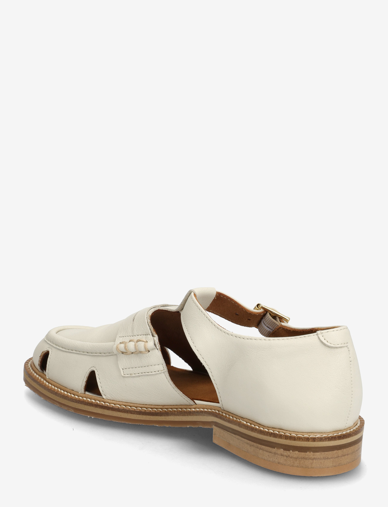 ANGULUS - Loafer - flache sandalen - 4636 oatmilk - 3