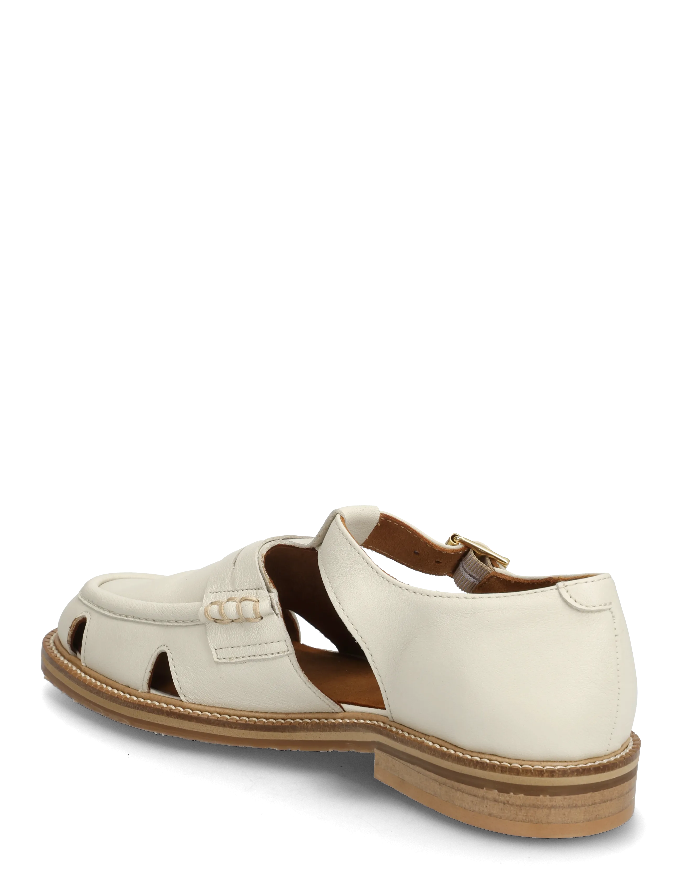 ANGULUS - Loafer - flache sandalen - 4636 oatmilk - 3