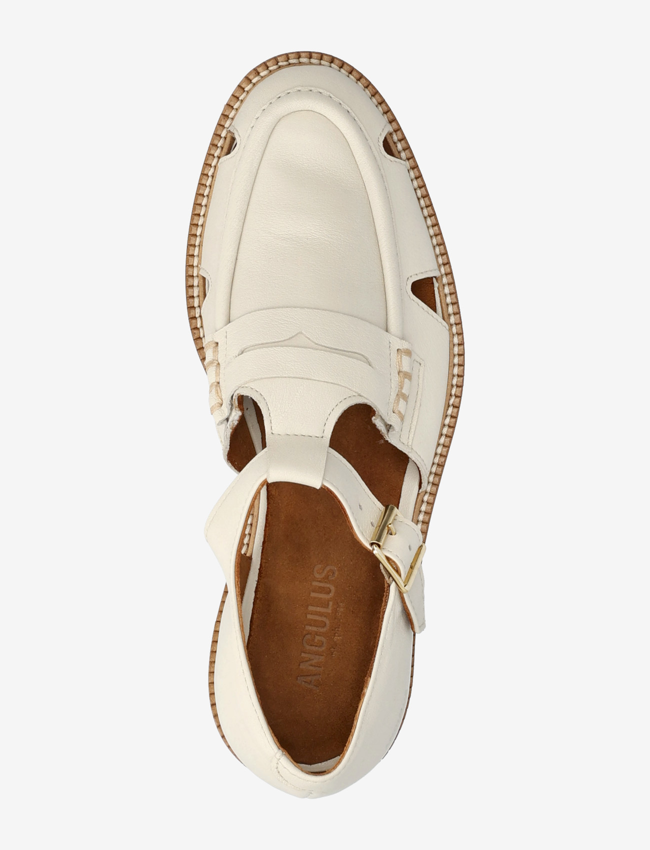 ANGULUS - Loafer - flache sandalen - 4636 oatmilk - 4
