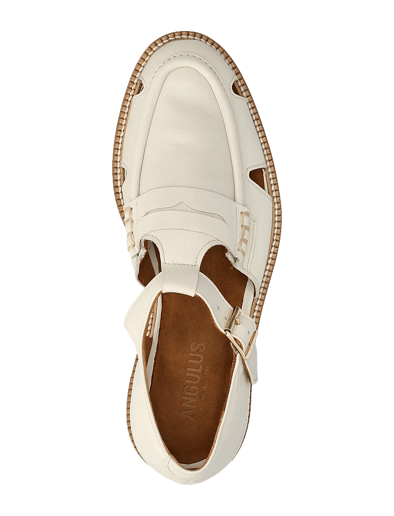 ANGULUS - Loafer - flache sandalen - 4636 oatmilk - 4