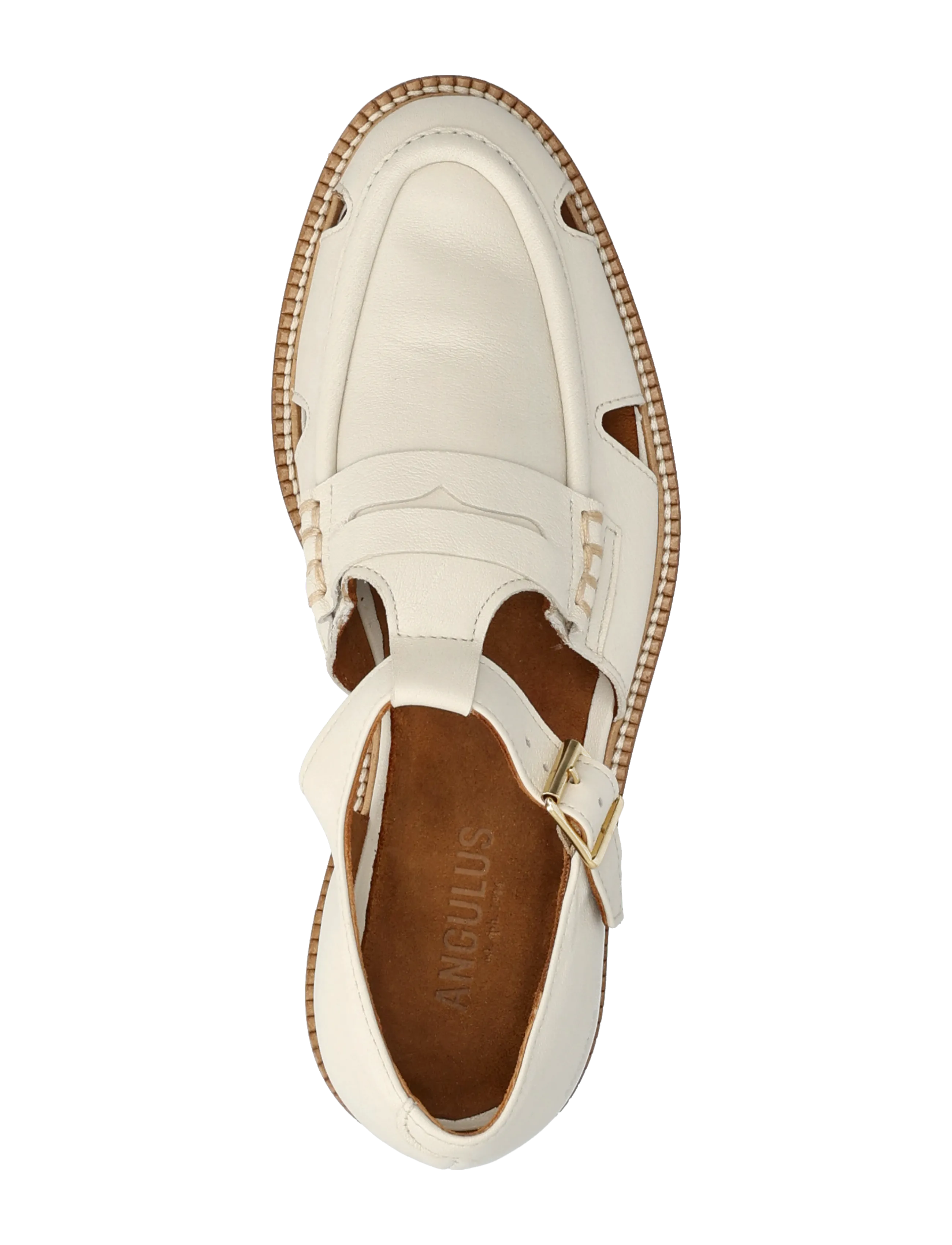 ANGULUS - Loafer - flache sandalen - 4636 oatmilk - 4