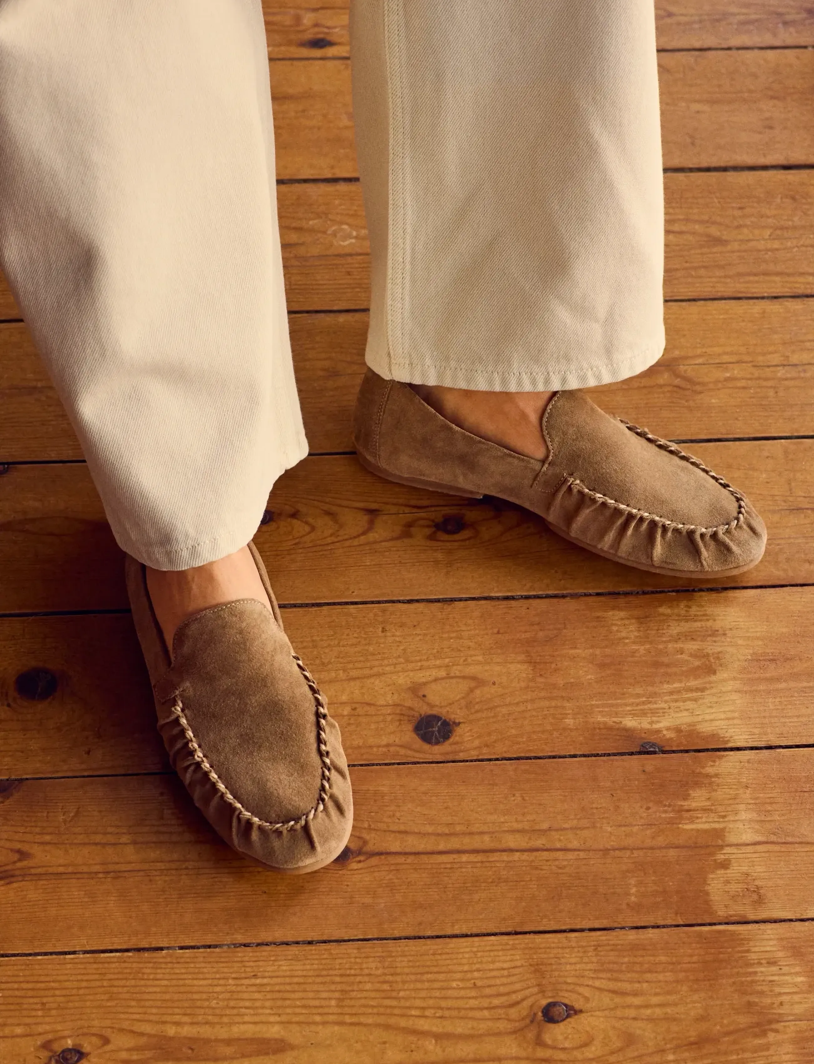 ANGULUS Mokkasiner, 38, Loafers, Beige - Flat Frauen