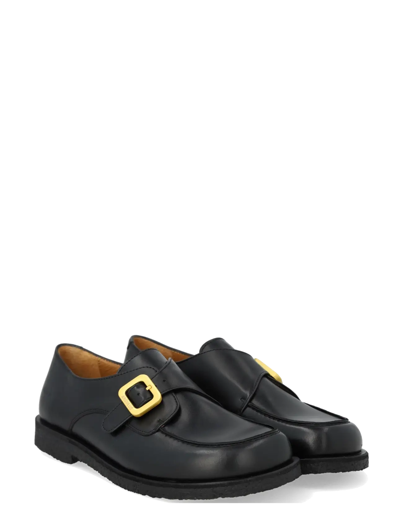 ANGULUS Sko - Flat - With Buckle, 39.5, Black, Loafers > Flat Loafers, Dame
