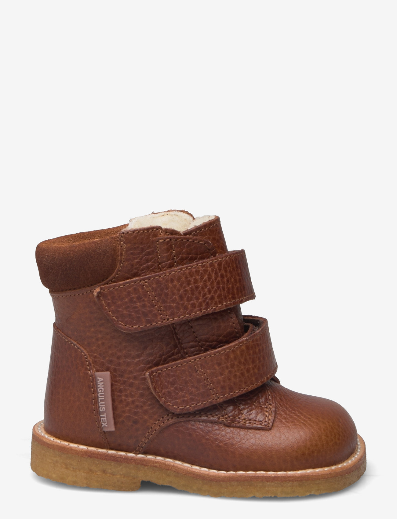 ANGULUS - Boots - flat - with velcro - efterårssko - 2509/2219 cognac - 1