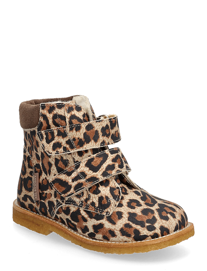 ANGULUS - Boots - flat - with velcro - sko - 4020/1780 beige leo/taupe - 0