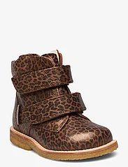 ANGULUS - Boots - flat - with velcro - dzieci - 2162 brown leo - 0
