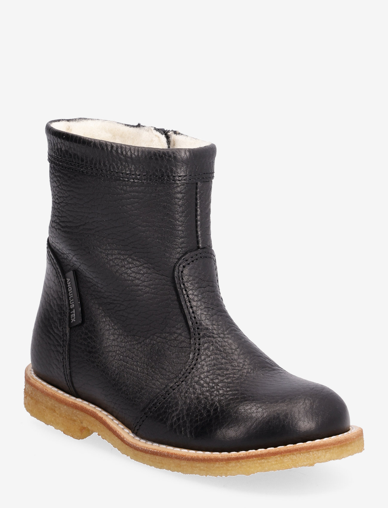 ANGULUS - Boots - flat - with zipper - barn - 2504 black - 0