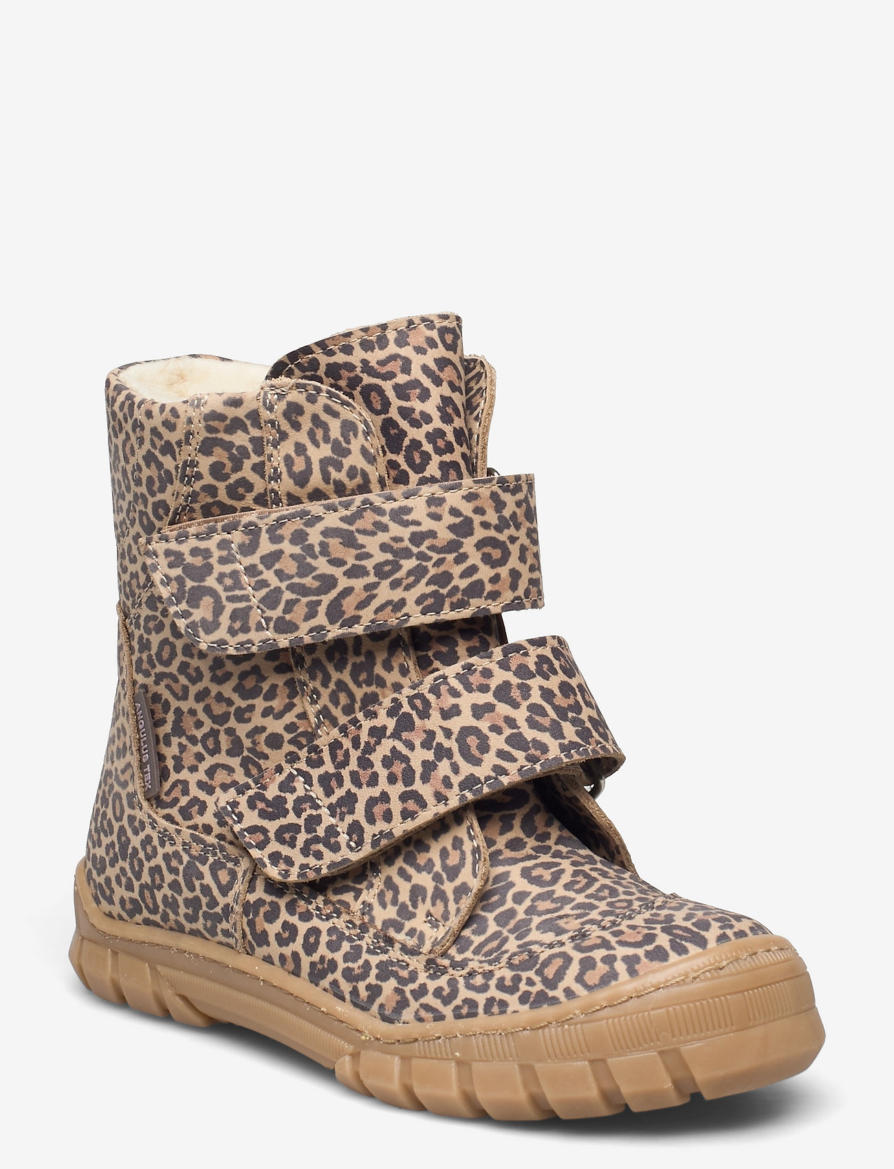 ANGULUS - Boots - flat - with velcro - 2185/2045 leopard/mustard - 0