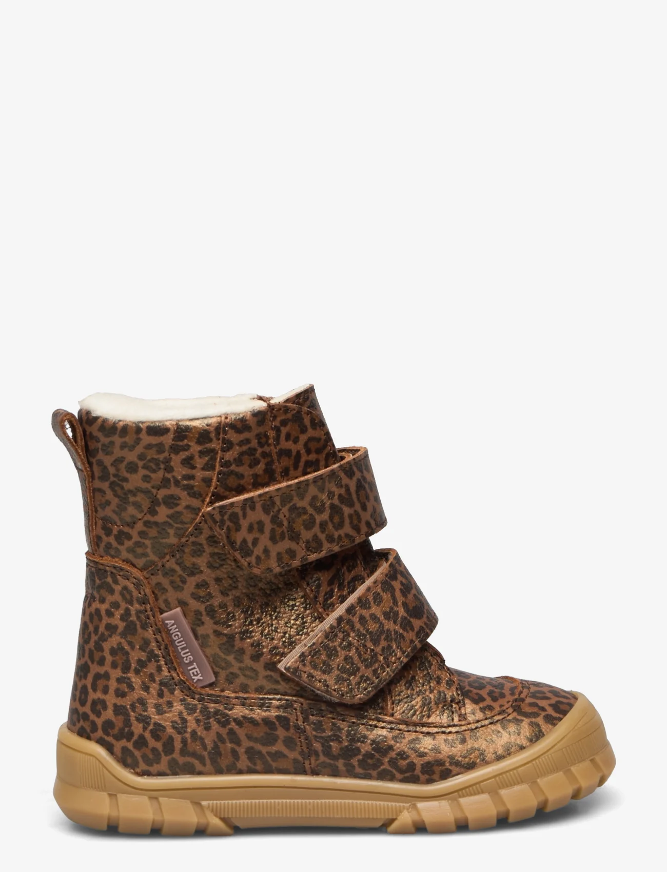 ANGULUS - Boots - flat - with velcro - bērniem - 2162 brown leopard - 1