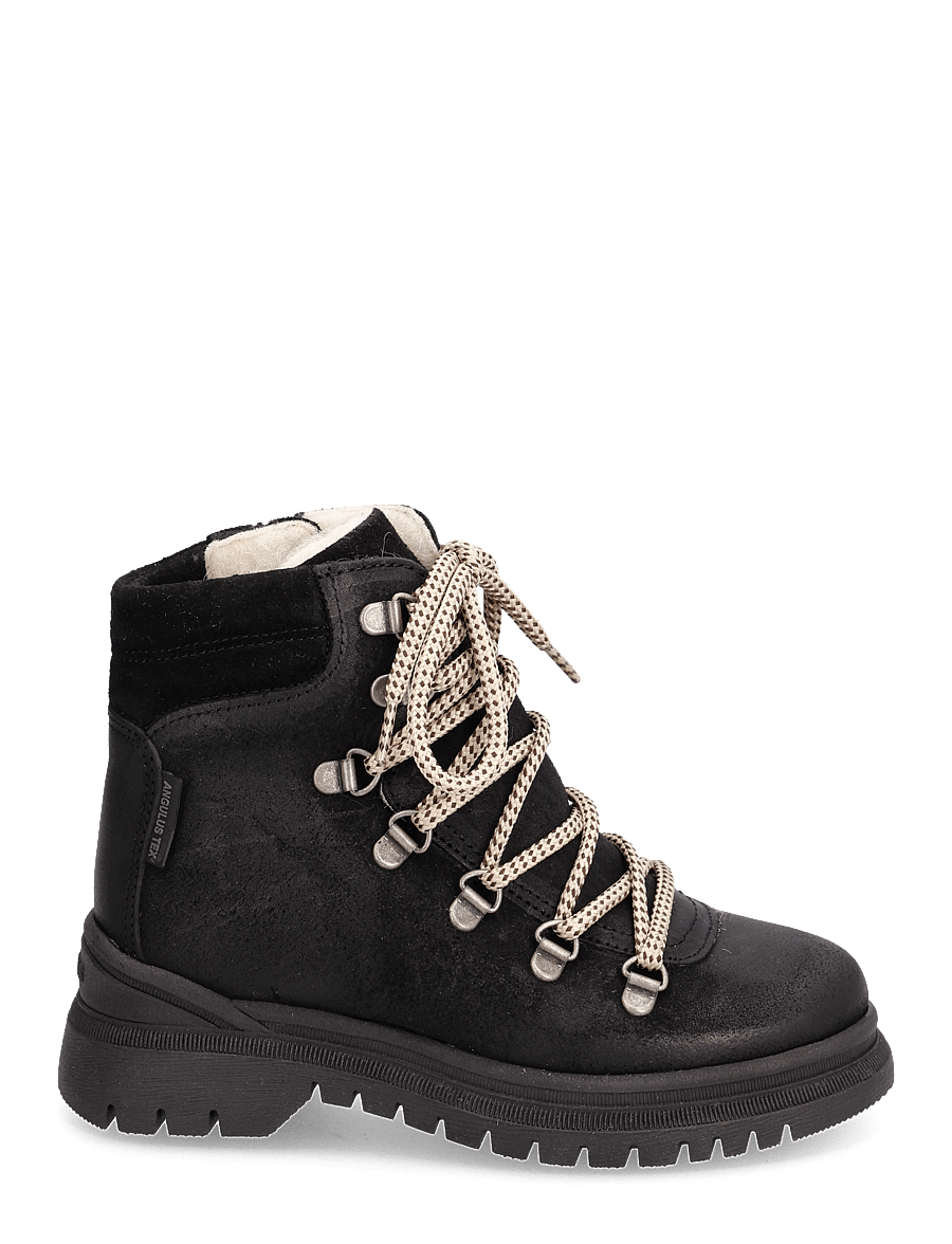 ANGULUS - Boots - flat - with lace and zip - winterstiefel - 2100/1163 black - 2