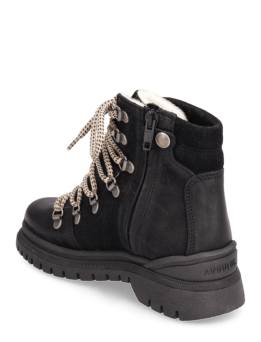 ANGULUS - Boots - flat - with lace and zip - winterstiefel - 2100/1163 black - 3