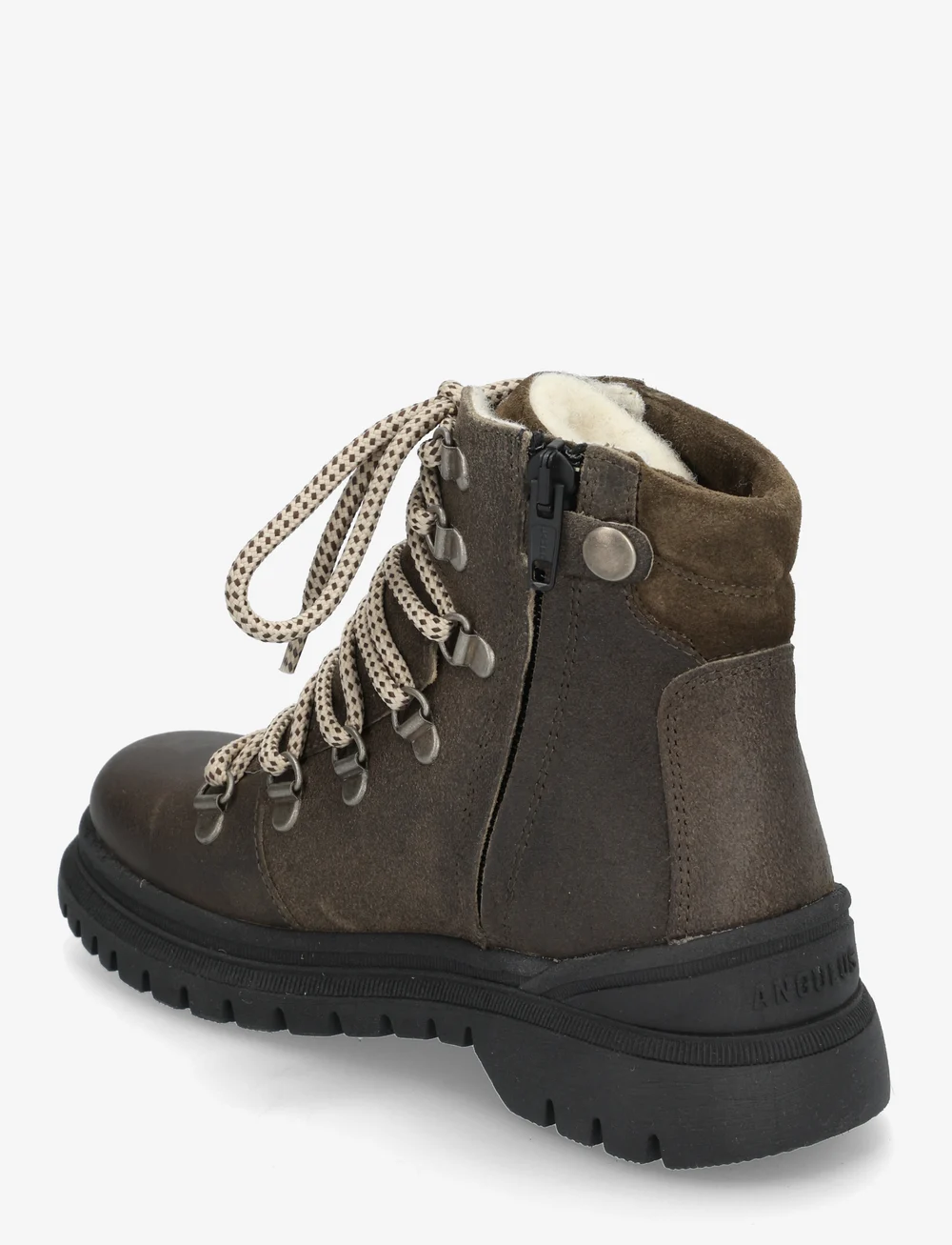 ANGULUS - Boots - flat - with lace and zip - skor - 2107/3225 olive/forrest - 2