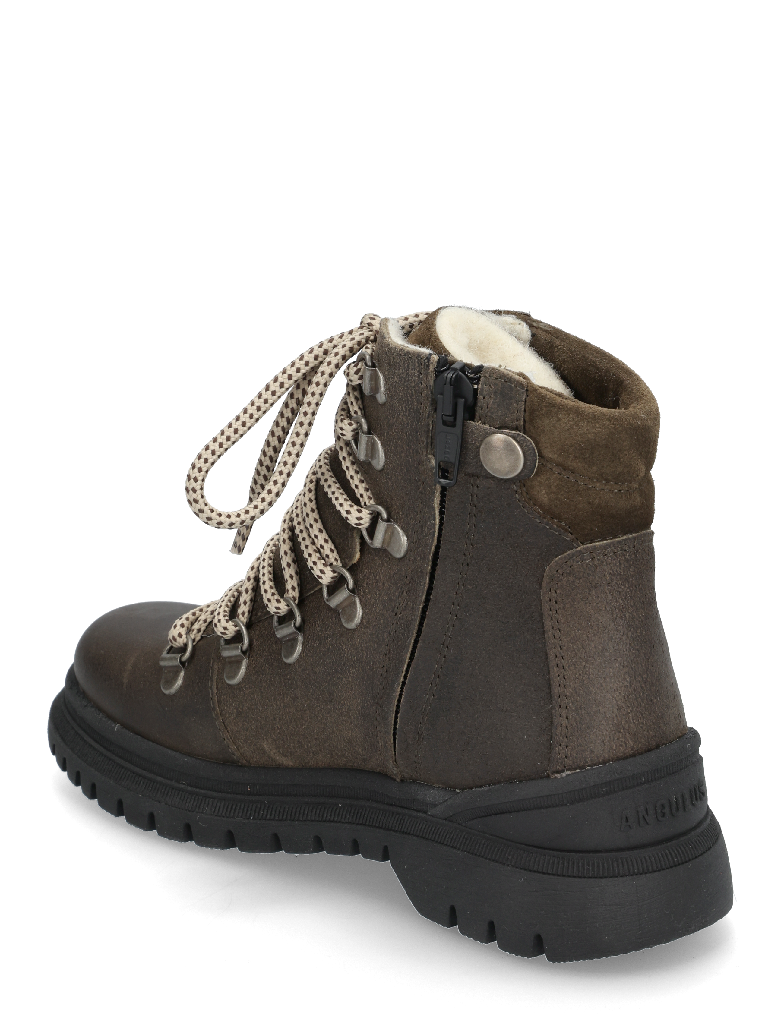 ANGULUS - Boots - flat - with lace and zip - winter boots - 2107/3225 olive/forrest - 2