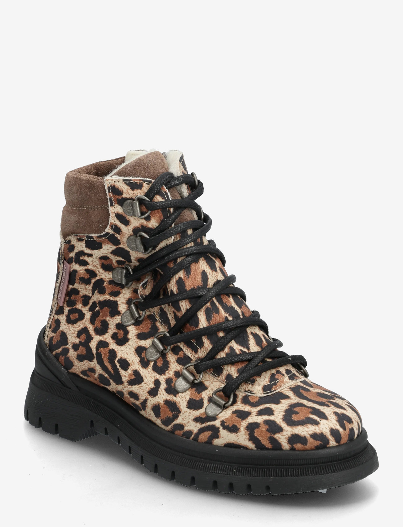 ANGULUS - Boots - flat - with lace and zip - saapad - 4020/1780 beige leo/taupe - 0