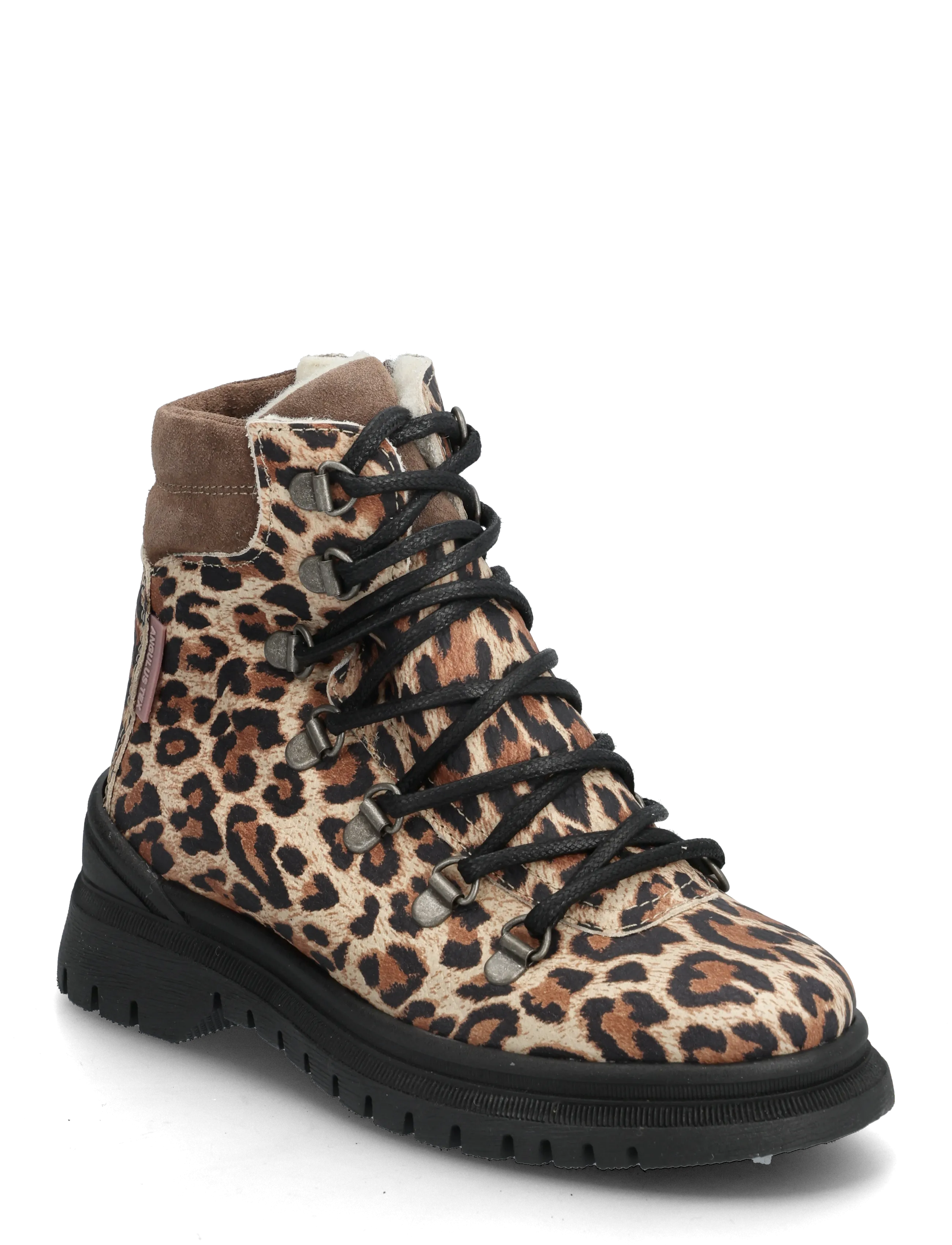 ANGULUS Boots - flat - with lace and zip - Støvler - 4020/1780 BEIGE LEO/TAUPE / brown