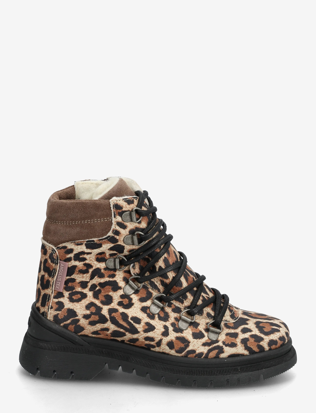 ANGULUS - Boots - flat - with lace and zip - saapad - 4020/1780 beige leo/taupe - 1