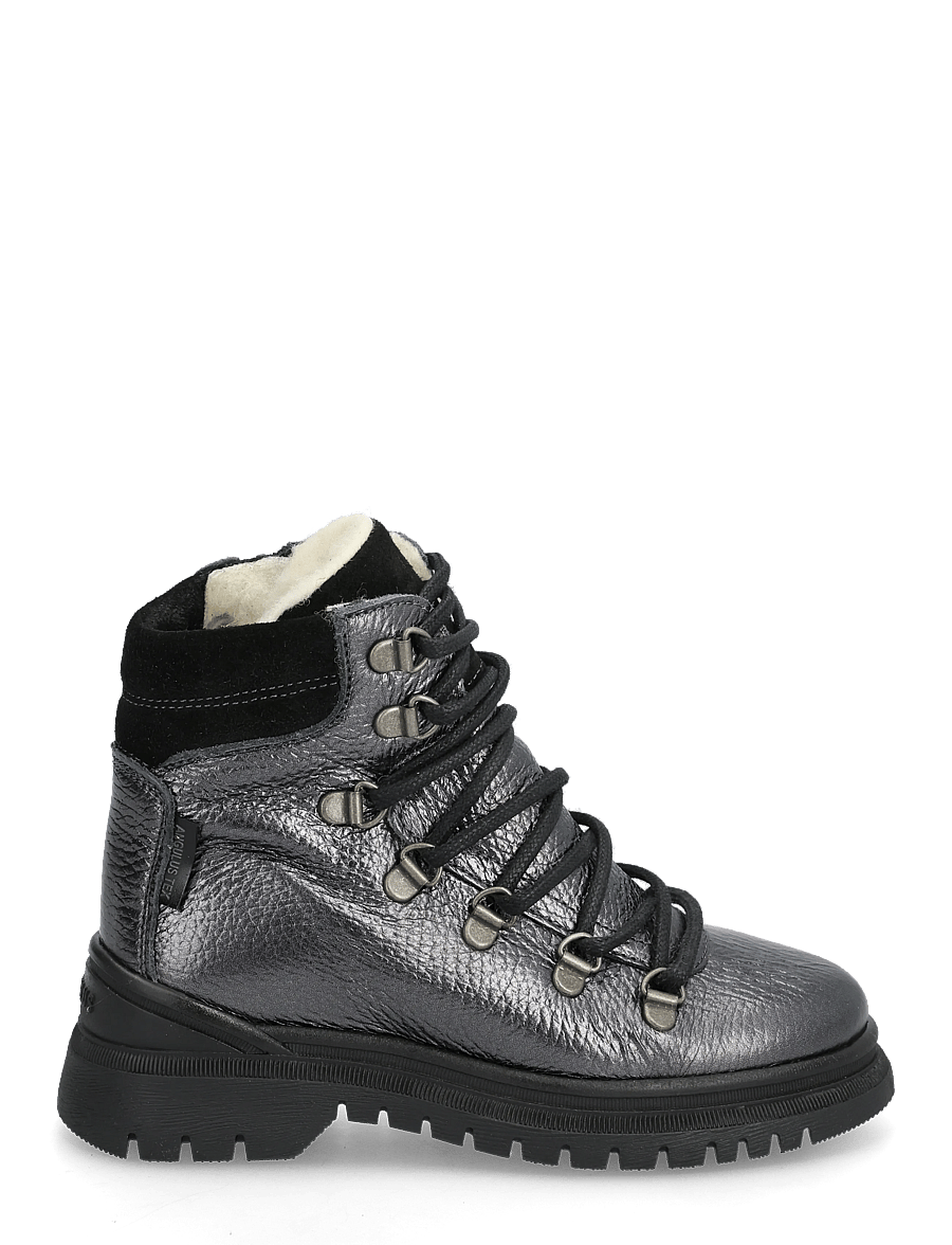 ANGULUS - Boots - flat - with lace and zip - stövlar & kängor - 4029/1163 black shine/black - 1