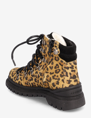 ANGULUS - Boots - flat - with lace and zip - bērniem - 1749/1163 beige leopard/black - 2