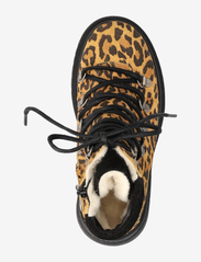 ANGULUS - Boots - flat - with lace and zip - bērniem - 1749/1163 beige leopard/black - 3