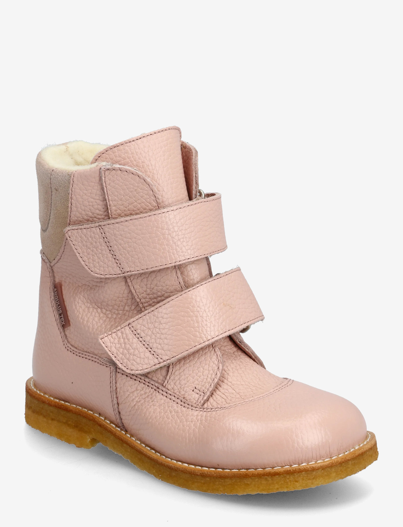 ANGULUS - Boots - flat - with velcro - efterårssko - 3241/4018 rosebud/rose glitter - 0