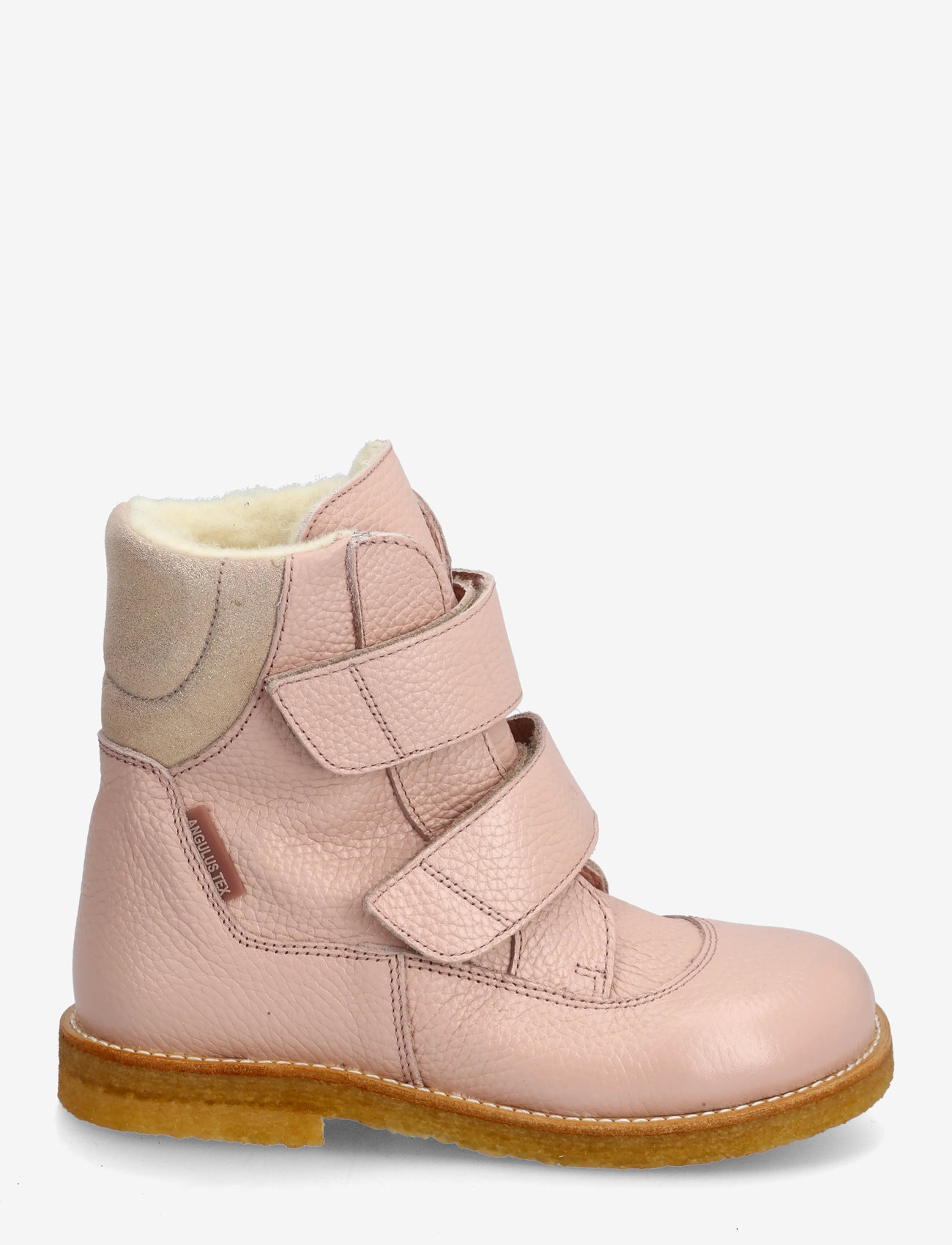 ANGULUS - Boots - flat - with velcro - efterårssko - 3241/4018 rosebud/rose glitter - 1