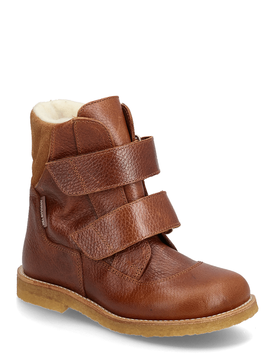 ANGULUS - Boots - flat - with velcro - kingad - 2509/2219 cognac - 0
