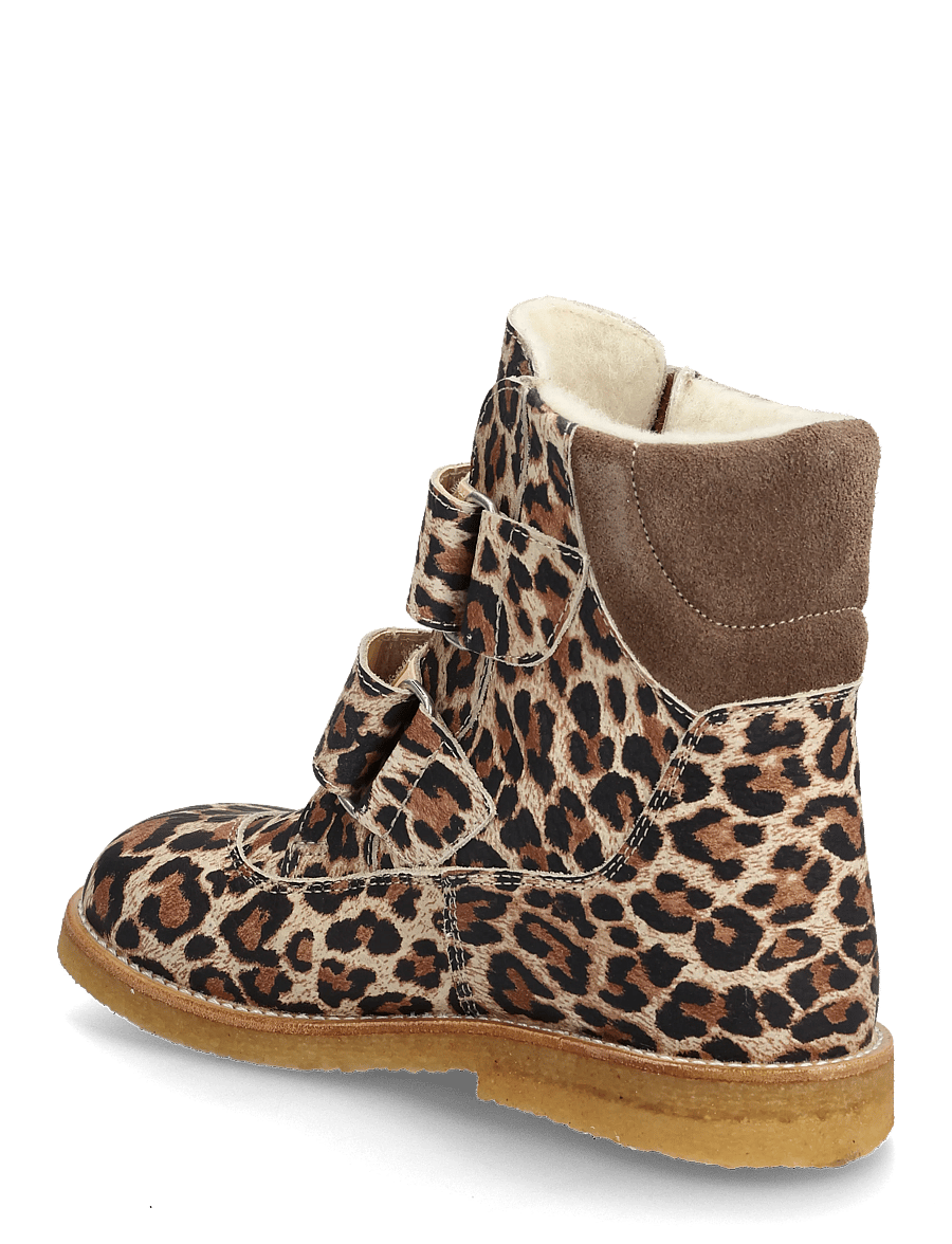 ANGULUS - Boots - flat - with velcro - skor - 4020/1780 beige leo/taupe - 2